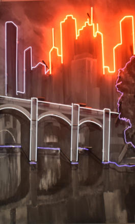 Princess Bridge -Neon Art by Steven Cole 